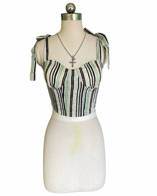 Retro riff corset top