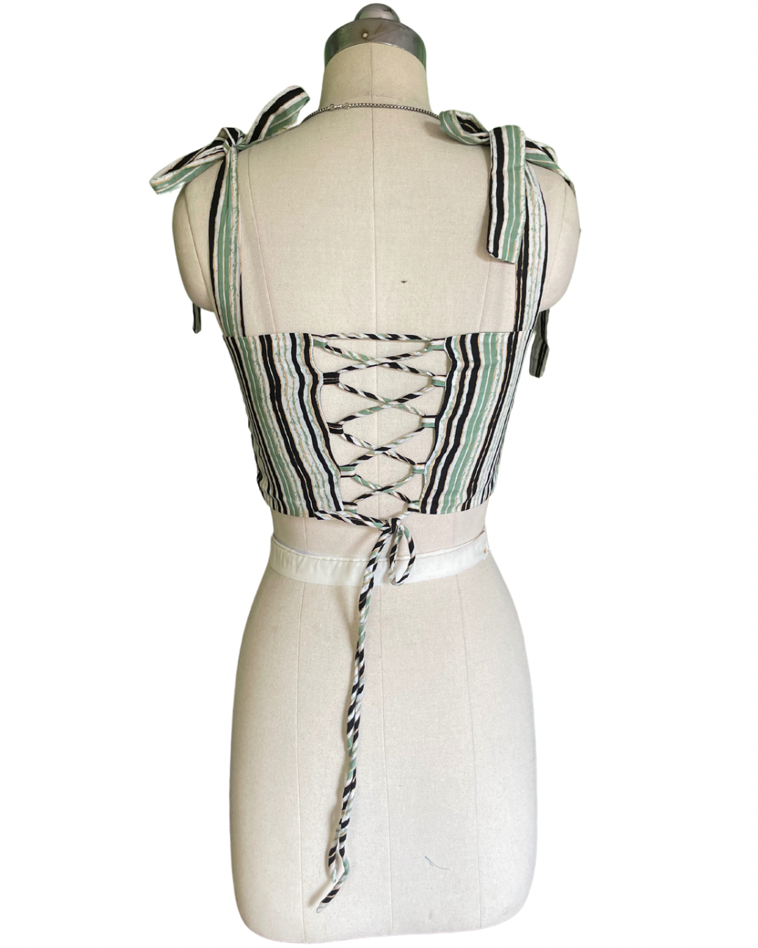 Retro riff corset top