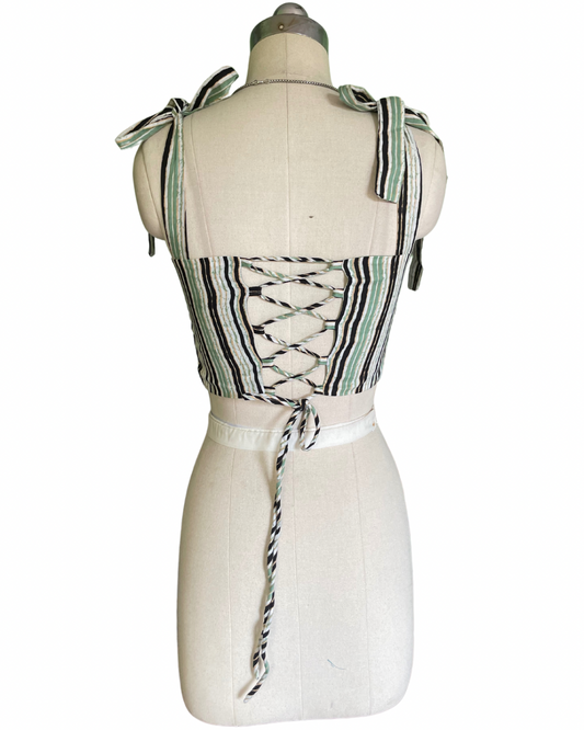 Retro riff corset top