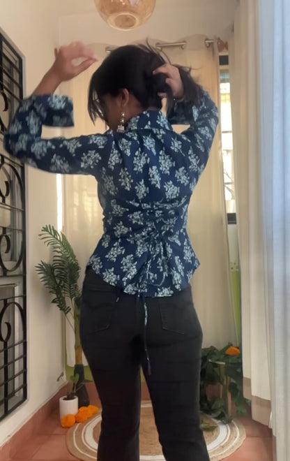 Blueberry sculpted shirt